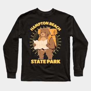 Hampton Beach State Park Camping Bear Long Sleeve T-Shirt